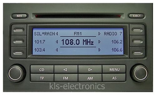 VW rcd300 radio cd service code decode